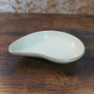Ben Rickert Fine China Trinket Dish White Gold Rim Organic Shape Made in Japan